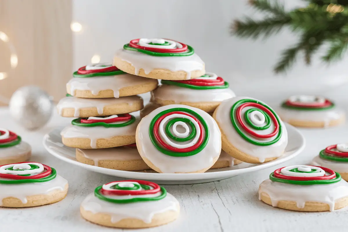 Italian Christmas cookies recipe with almond glaze and festive sprinkles Baking traditional Italian Christmas cookies with anise and almond flavors